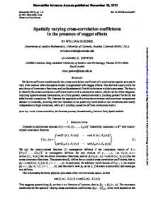 Spatially varying cross-correlation coefficients in the