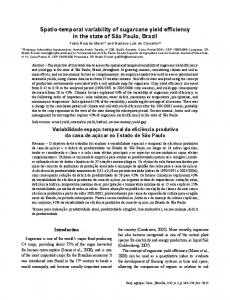 Spatio-temporal variability of sugarcane yield