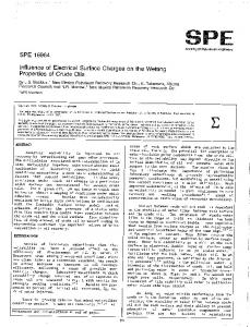 SPE 16964 Influence of Electrical Surface Charges on ...