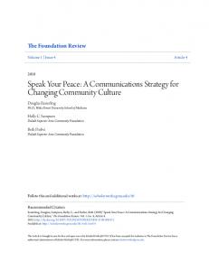 Speak Your Peace - ScholarWorks@GVSU