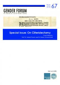 Special Issue: On Cliteridectomy