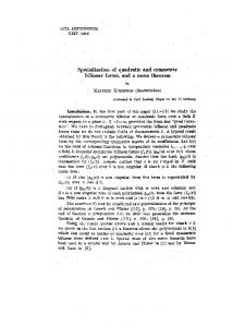 Specialization of quadratic and symmetric bilinear forms, and a norm ...