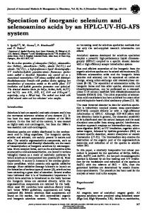 Speciation of inorganic selenium and selenoamino