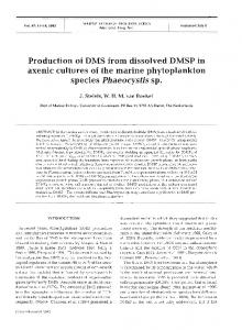 species Phaeocystis sp. - Inter Research