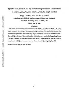 Specific heat jump at the superconducting transition temperature in Ba ...