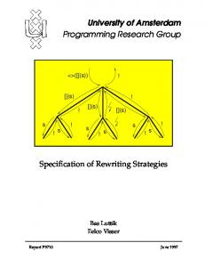 Specification of Rewriting Strategies