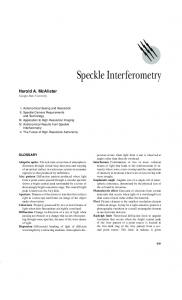 Speckle Interferometry