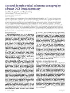 Spectral domain optical coherence tomography - BioTechniques