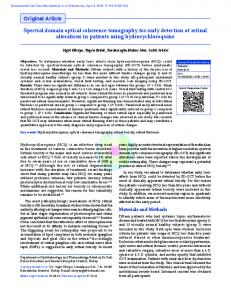 Spectral domain optical coherence tomography for ...