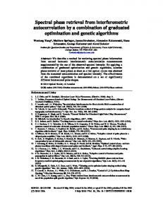 Spectral phase retrieval from interferometric ... - OSA Publishing