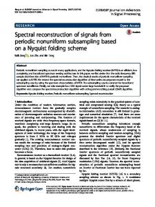 Spectral reconstruction of signals from periodic ... - Springer Link