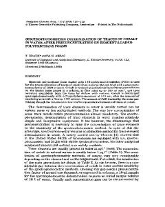 SPECTROPHOTOMETRIC DETERMINATION OF ...