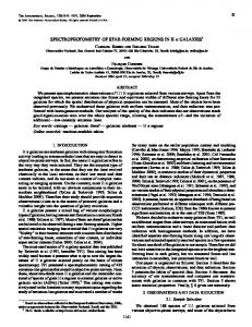 SPECTROPHOTOMETRY OF STAR-FORMING ... - IOPscience