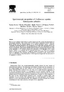 Spectroscopic properties of Callinectes sapidus ... - Science Direct