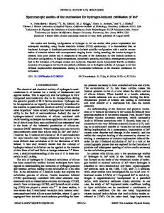 Spectroscopic studies of the mechanism for hydrogen-induced ... - Core