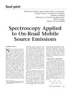 Spectroscopy Applied to On-Road Mobile Source ... - Semantic Scholar