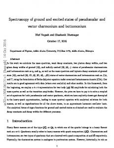 Spectroscopy of ground and excited states of pseudoscalar and ... - arXiv