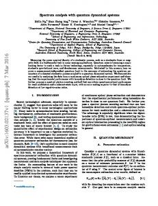 Spectrum analysis with quantum dynamical systems