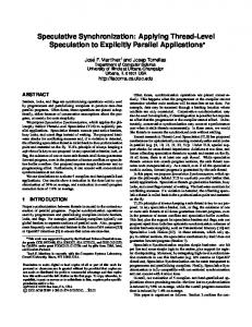 Speculative Synchronization: Applying Thread-Level Speculation to ...