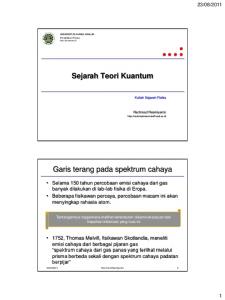 Spektrum cahaya - Pendidikan Fisika - UAD