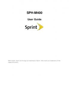 SPH-M400 User Guide