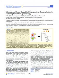 Spherical and Flower-Shaped Gold Nanoparticles ... - ACS Publications