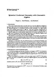 Spherical Conformal Geometry with Geometric