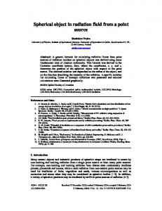 Spherical object in radiation field from a point source - OSA Publishing