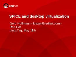 SPICE and desktop virtualization