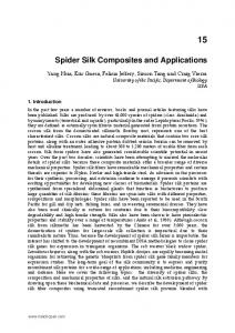 Spider Silk Composites and Applications - InTechOpen