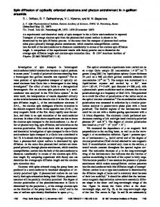 Spin diffusion of optically oriented electrons and photon entrainment in ...