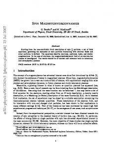 Spin Magnetohydrodynamics