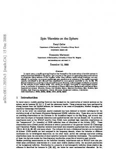 Spin Wavelets on the Sphere