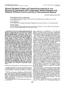 Spinach Glycolate Oxidase and Yeast ... - Semantic Scholar