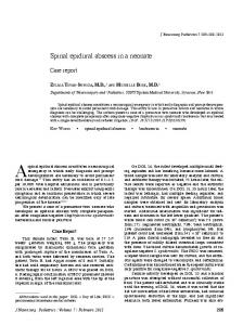 Spinal epidural abscess in a neonate