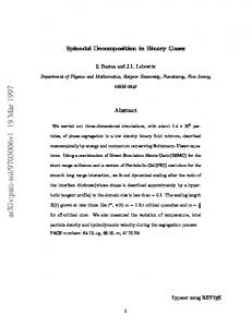 Spinodal Decomposition in Binary Gases