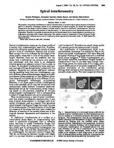 Spiral interferometry - OSA Publishing