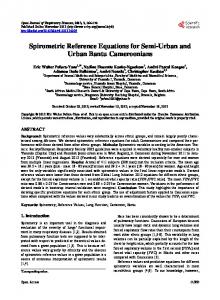 Spirometric Reference Equations for Semi-Urban and Urban Bantu ...