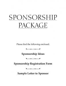 SPONSORSHIP PACKAGE