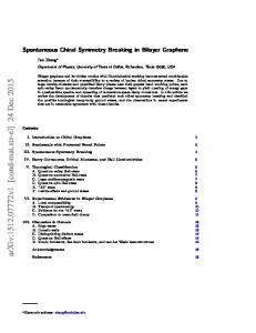 Spontaneous Chiral Symmetry Breaking in Bilayer Graphene