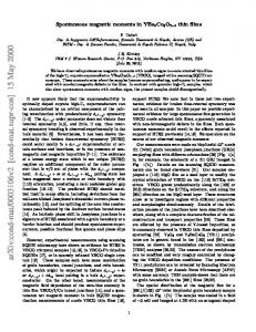 Spontaneous magnetic moments in YBCO thin films