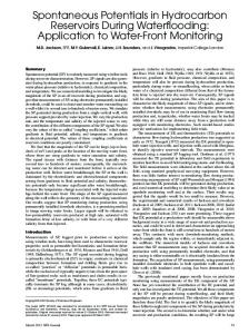 Spontaneous Potentials in Hydrocarbon Reservoirs During ... - OnePetro