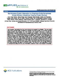 Spontaneous Protein Adsorption on Graphene Oxide ...