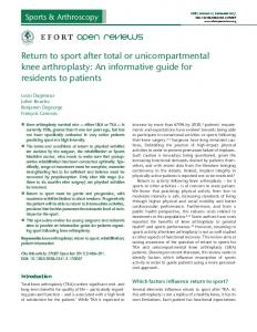 sport after total or unicompartmental knee arthroplasty - The British