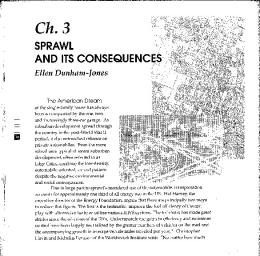 sprawl and its consequences