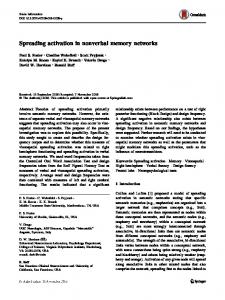 Spreading activation in nonverbal memory networks | SpringerLink