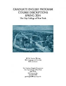 Spring 2014 Graduate Course Booklet