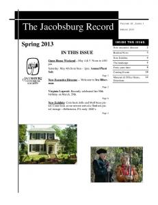 Spring - Jacobsburg Historical Society