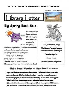 Spring Newsletter 2013