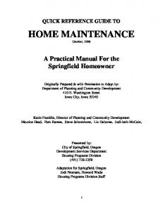 Springfield Home Maintenance Guide